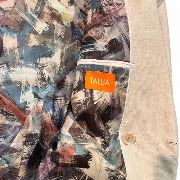 Tallia mens double breasted linen blend - Picture 4 of 7